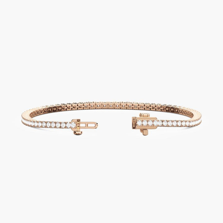Maria Round Cut Lab Grown Diamond Sleek Tennis Bracelet