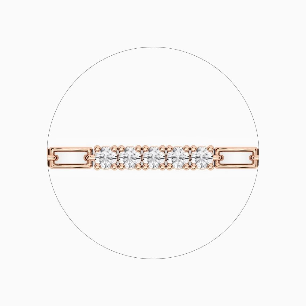Hailey Round Cut Lab Grown Diamond Tennis Bracelet