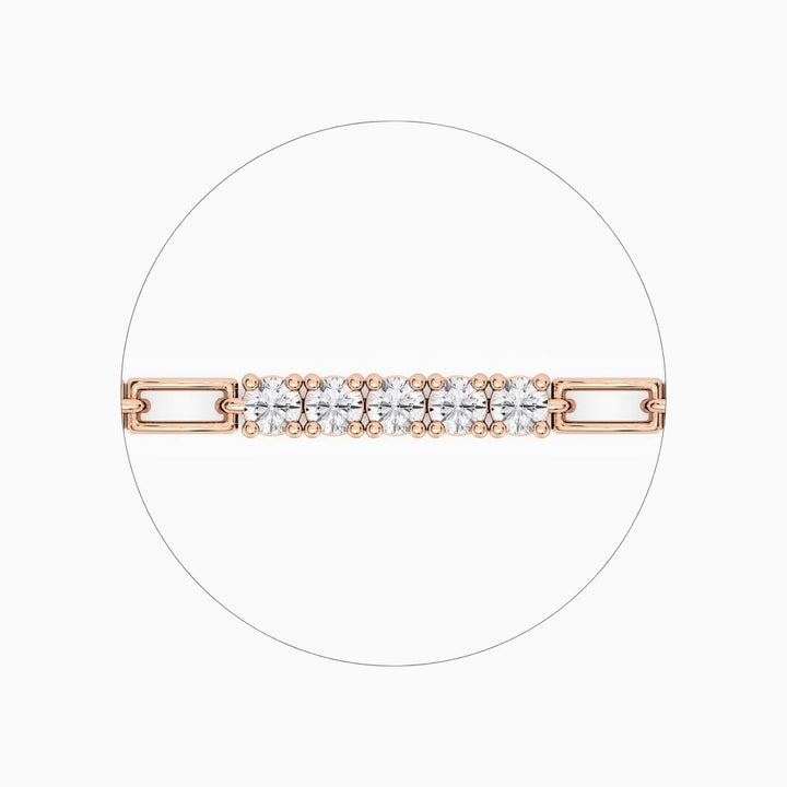Hailey Round Cut Lab Grown Diamond Tennis Bracelet