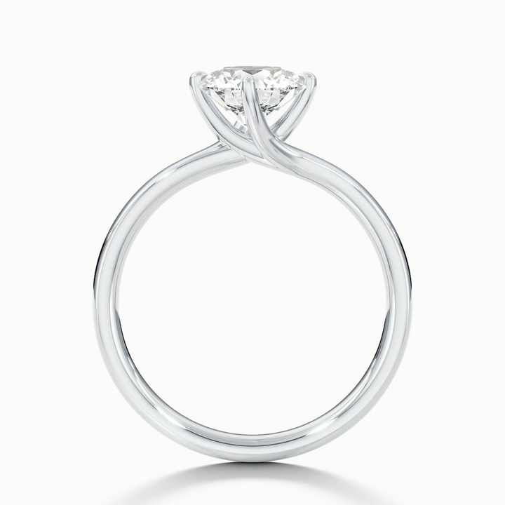 Alia 4.5 Carat Round Solitaire Lab Grown Engagement Ring in Platinum