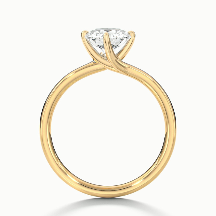 Daisy 1.5 Carat Round Solitaire Moissanite Diamond Ring in 18k Yellow Gold