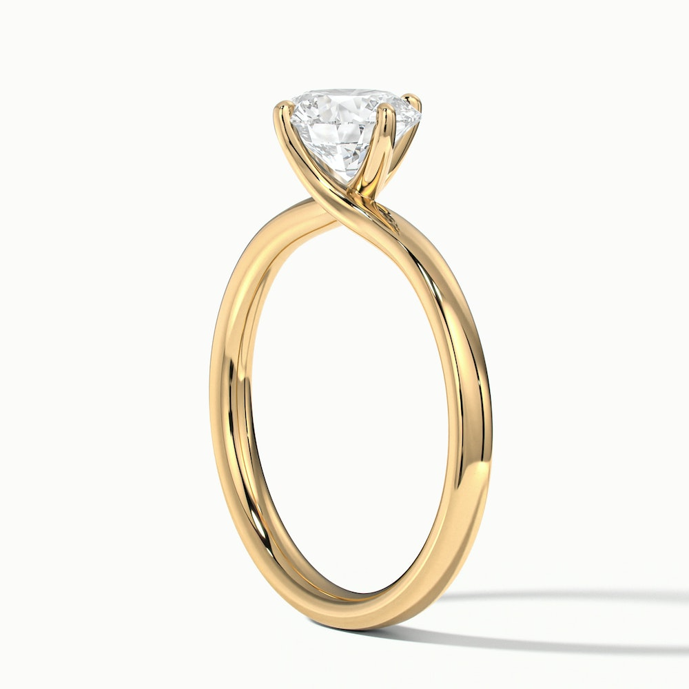 Daisy 2.5 Carat Round Solitaire Moissanite Diamond Ring in 14k Yellow Gold