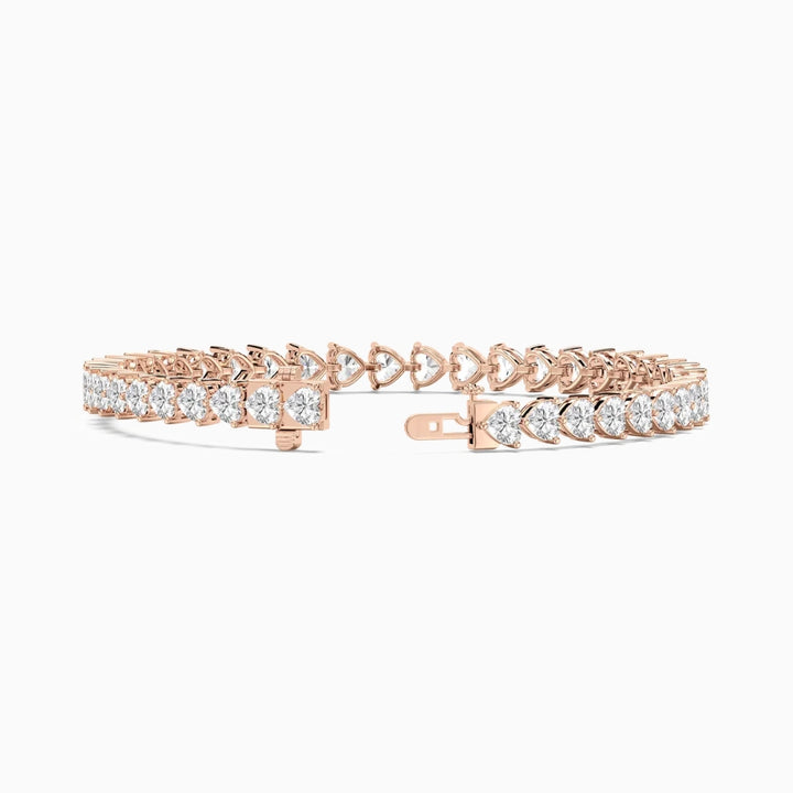 Bonnie Heart Cut Lab Grown Diamond Tennis Bracelet