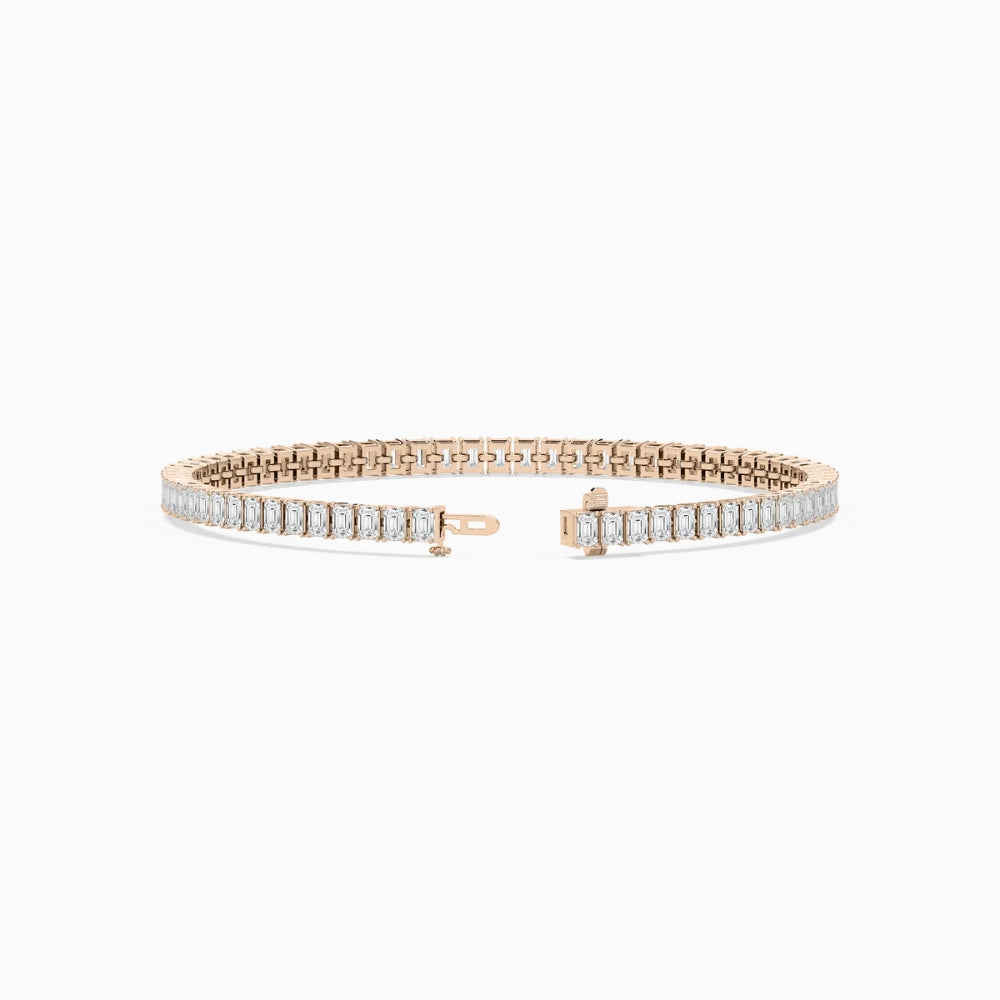 Brynn Emerald Cut Lab Grown Diamond Tennis Bracelet
