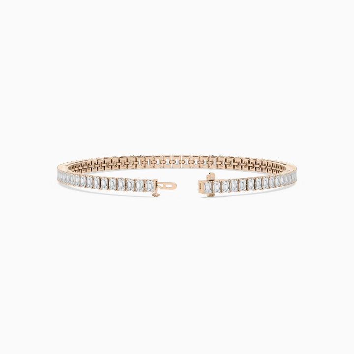 Brynn Emerald Cut Lab Grown Diamond Tennis Bracelet