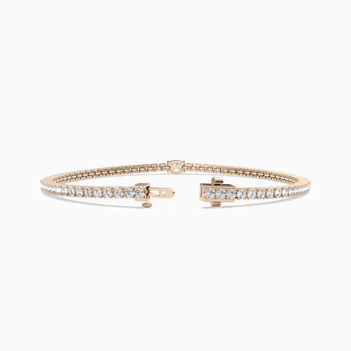 Emmy Round And Oval Cut Lab Grown Diamond Tennis Bracelet