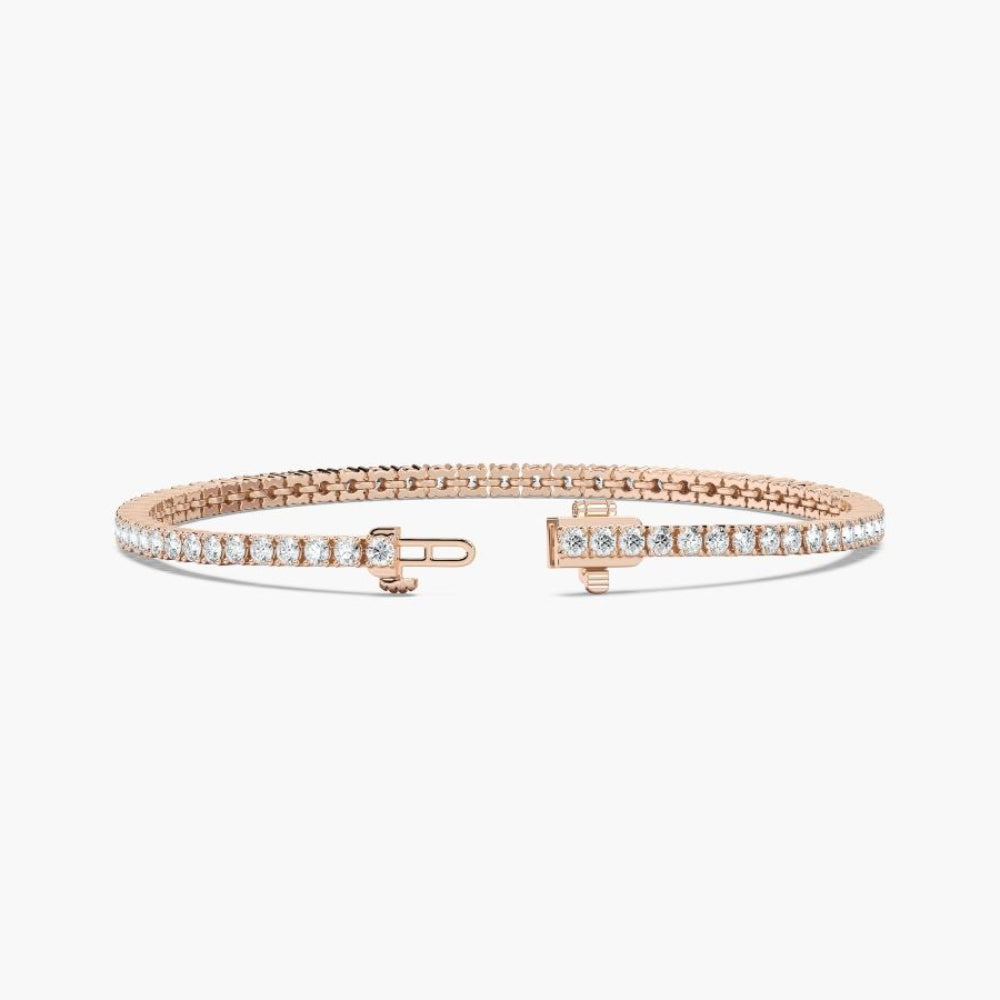 Nancy Round Cut Lab Grown Diamond Tennis Bracelet