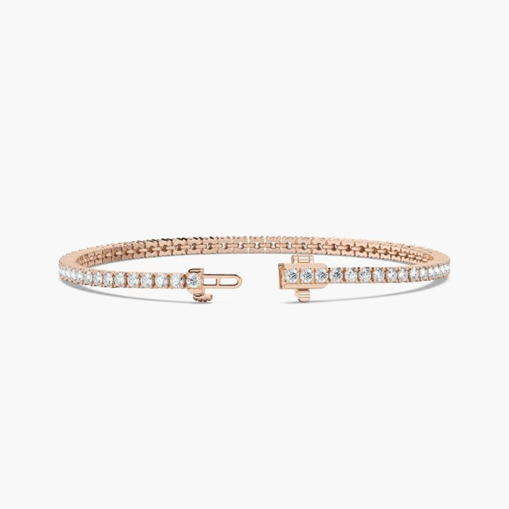 Nancy Round Cut Lab Grown Diamond Tennis Bracelet