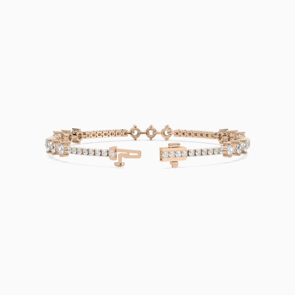 Donna Round Lab Grown Diamond Cascade Frost Tennis Bracelet