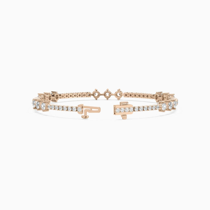 Donna Round Lab Grown Diamond Cascade Frost Tennis Bracelet