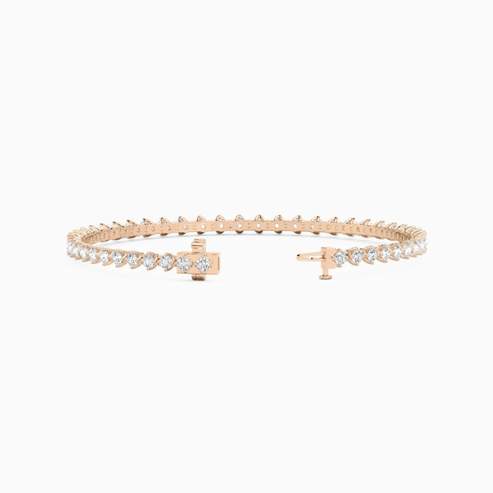 Casey Round Cut Lab Grown Diamond Tennis Bracelet