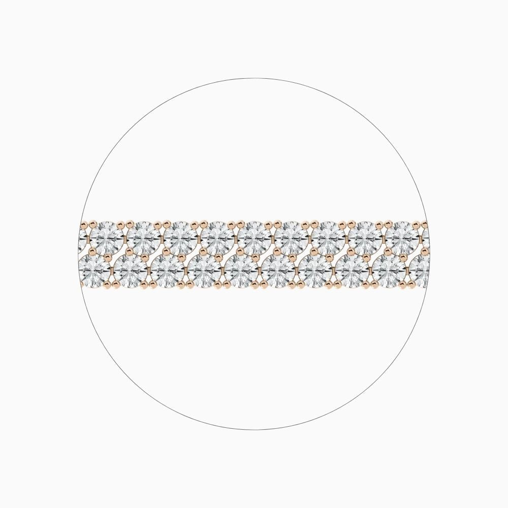 Delia Round Cut Lab Grown Diamond Mirror Magic Tennis Bracelet