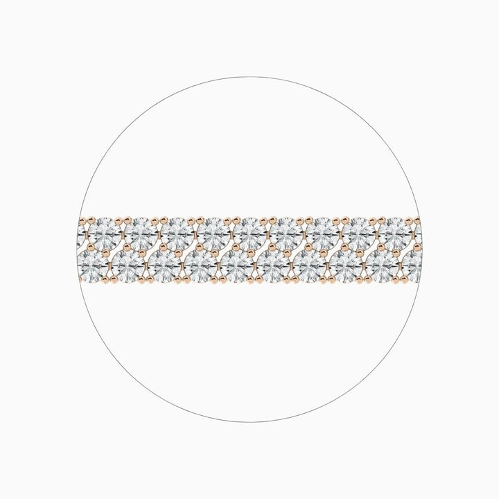 Delia Round Cut Lab Grown Diamond Mirror Magic Tennis Bracelet