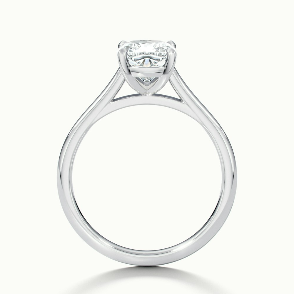 Joa 5 Carat Cushion Cut Solitaire Lab Grown Engagement Ring in Platinum