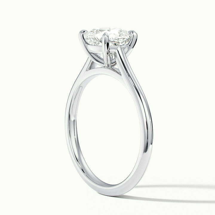 Joa 4.5 Carat Cushion Cut Solitaire Lab Grown Engagement Ring in Platinum