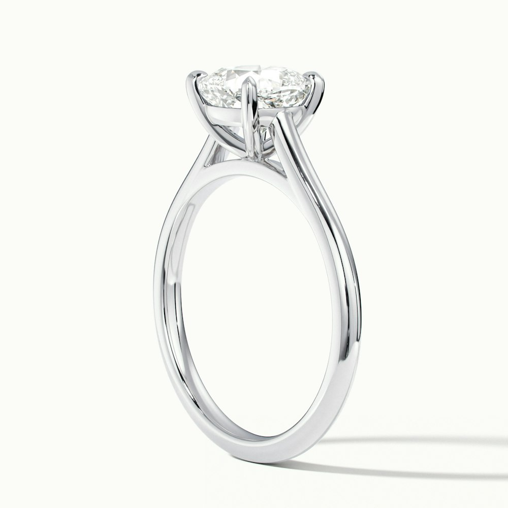 Joa 4.5 Carat Cushion Cut Solitaire Lab Grown Engagement Ring in 10k White Gold