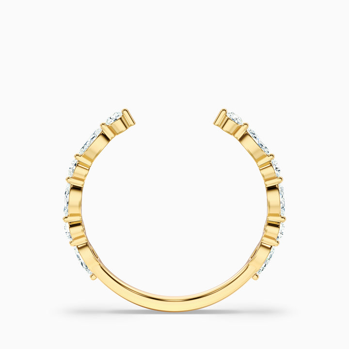 Kailey Open Marquise and Round Cut Lab Grown Diamond Wedding Band