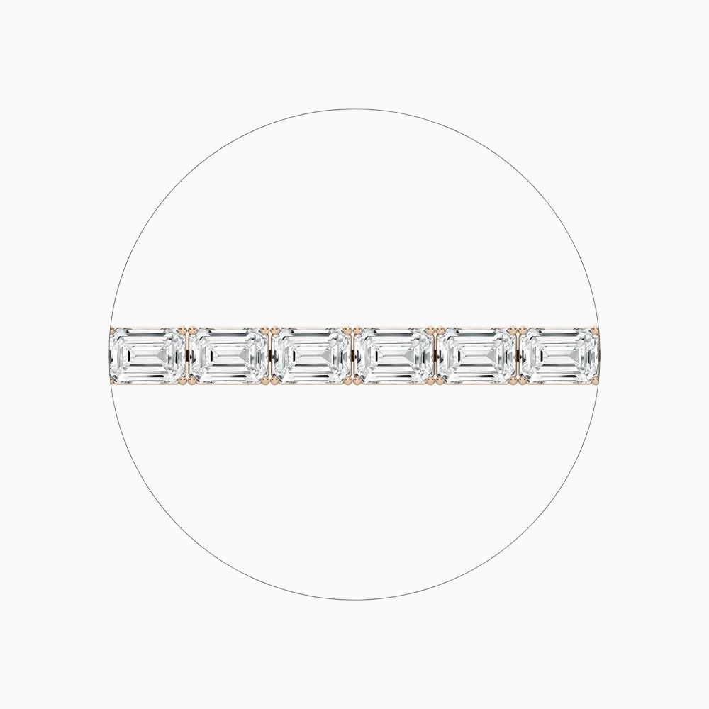 Tanya Emerald Cut Lab Grown Diamond Tennis Bracelet