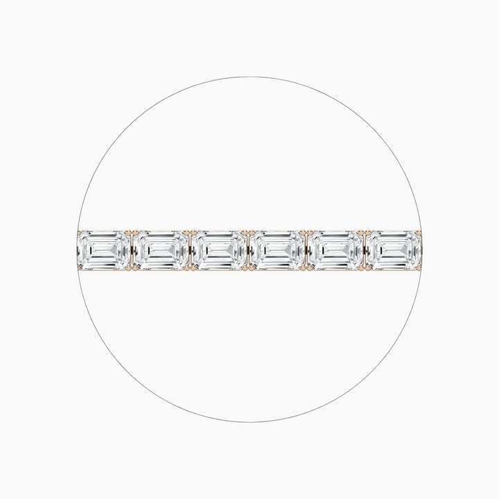 Tanya Emerald Cut Lab Grown Diamond Tennis Bracelet