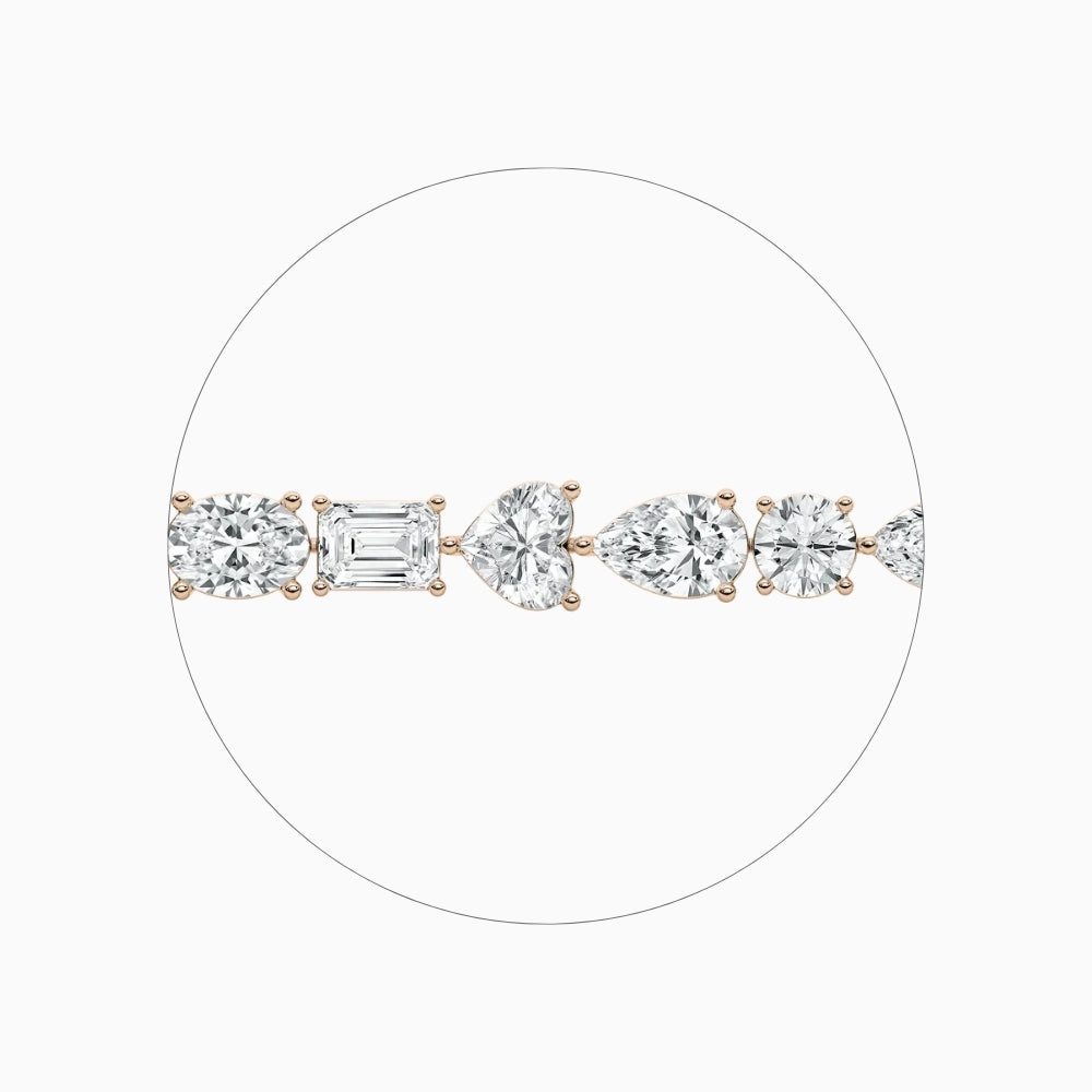 Becky Multi Shaped Lab Grown Diamond Tennis Bracelet