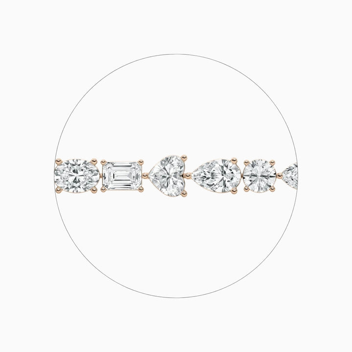Becky Multi Shaped Lab Grown Diamond Tennis Bracelet