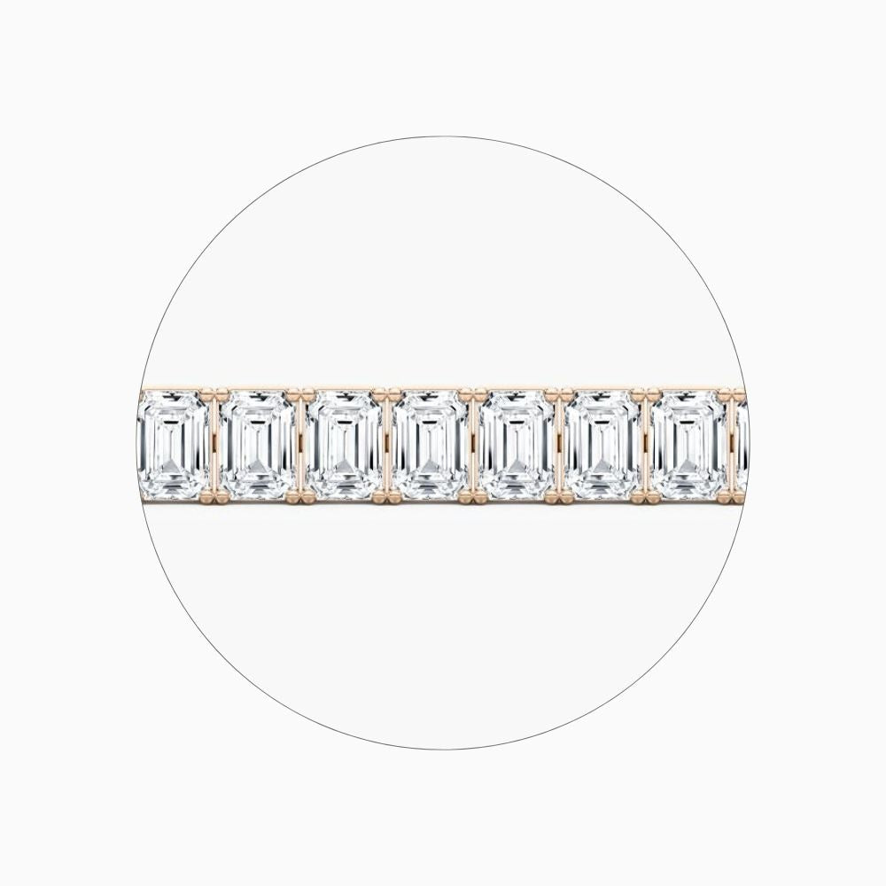 Sasha 22 Carat Emerald Cut Lab Grown Diamonds Tennis Bracelet