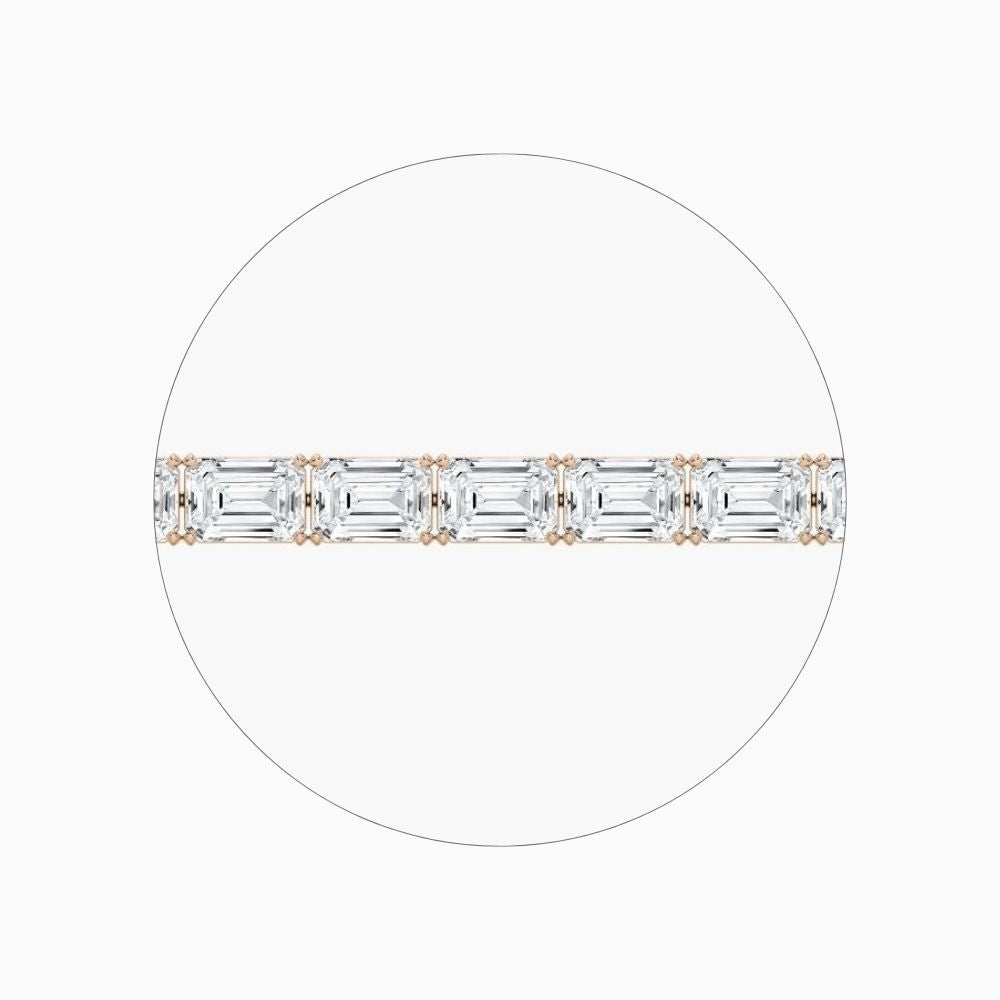 Ember 40 Carat Emerald Cut Lab Grown Diamonds Tennis Bracelet