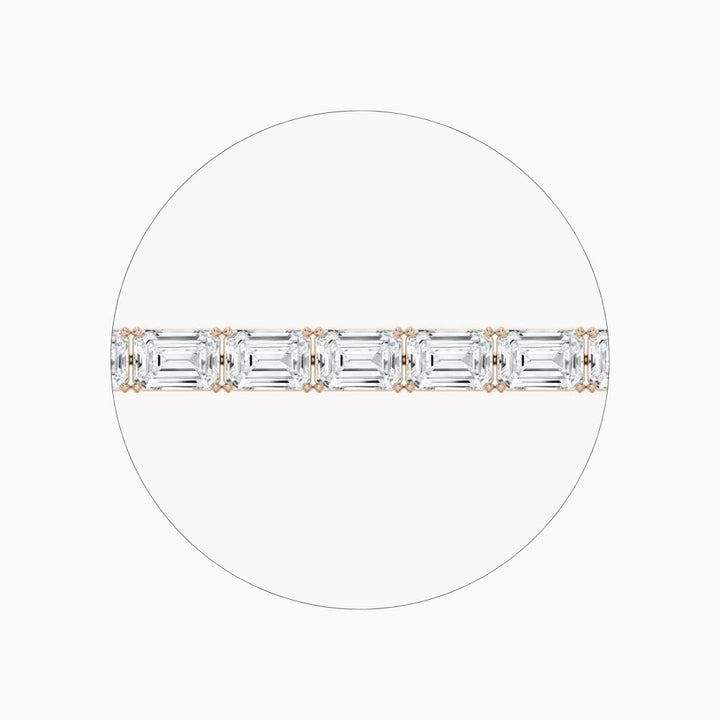 Ember 40 Carat Emerald Cut Lab Grown Diamonds Tennis Bracelet