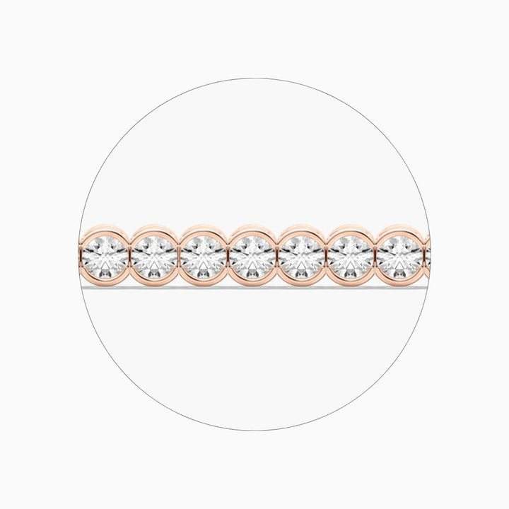 Tessa Round Lab Grown Diamond Diamond Half Bezel Set Tennis Bracelet