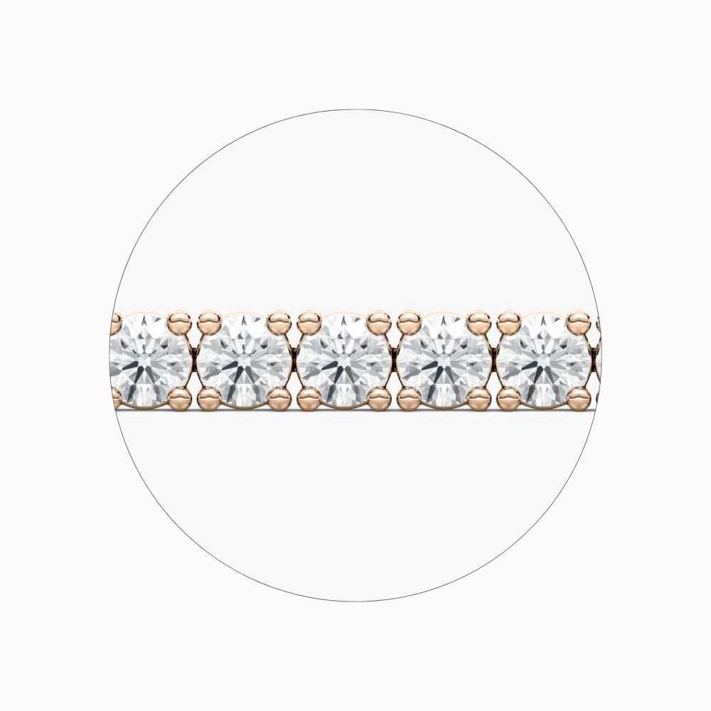 Quinn Round Cut Lab Grown Diamond Tennis Bracelet