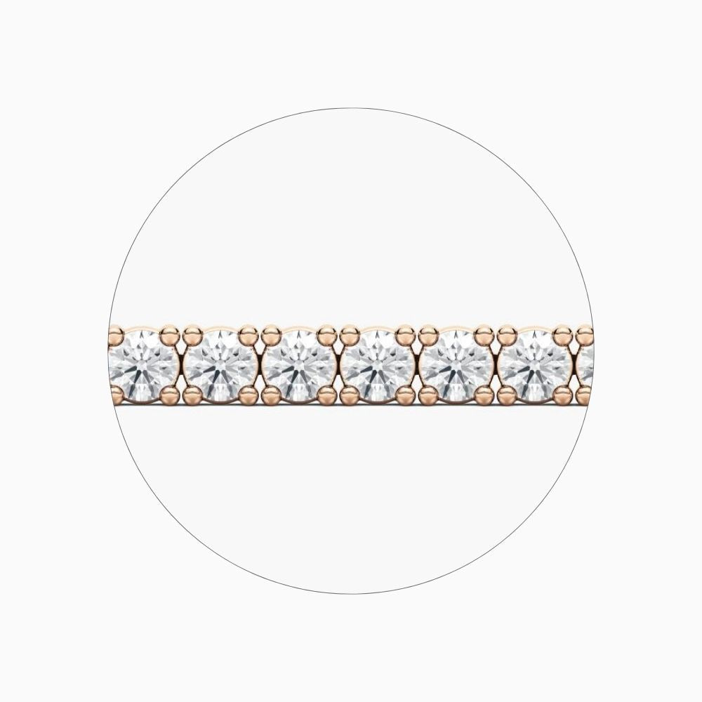 Maria Round Cut Lab Grown Diamond Sleek Tennis Bracelet