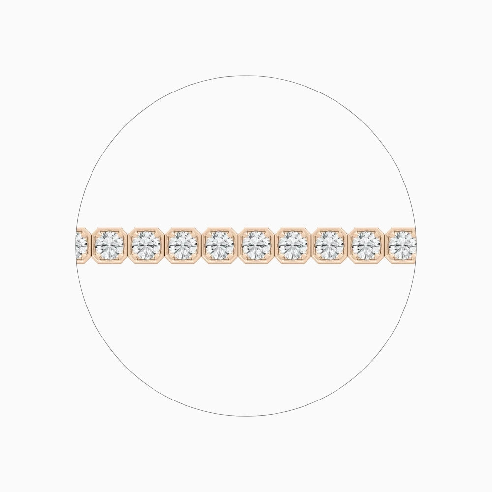Angie Round Cut Lab Grown Diamond Tennis Bracelet