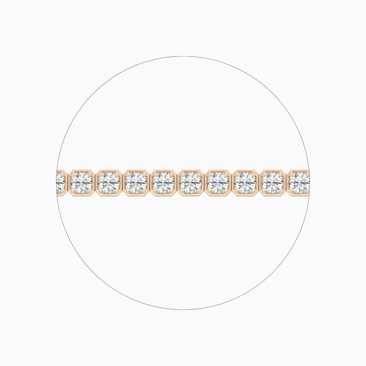 Angie Round Cut Lab Grown Diamond Tennis Bracelet