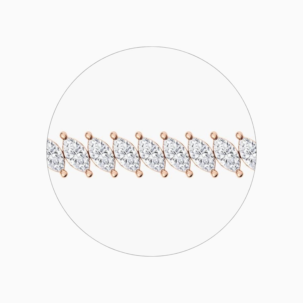 Bella Marquise Cut Lab Grown Diamond Tennis Bracelet