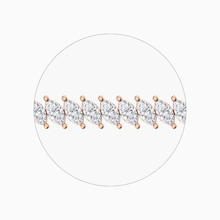 Bella Marquise Cut Lab Grown Diamond Tennis Bracelet