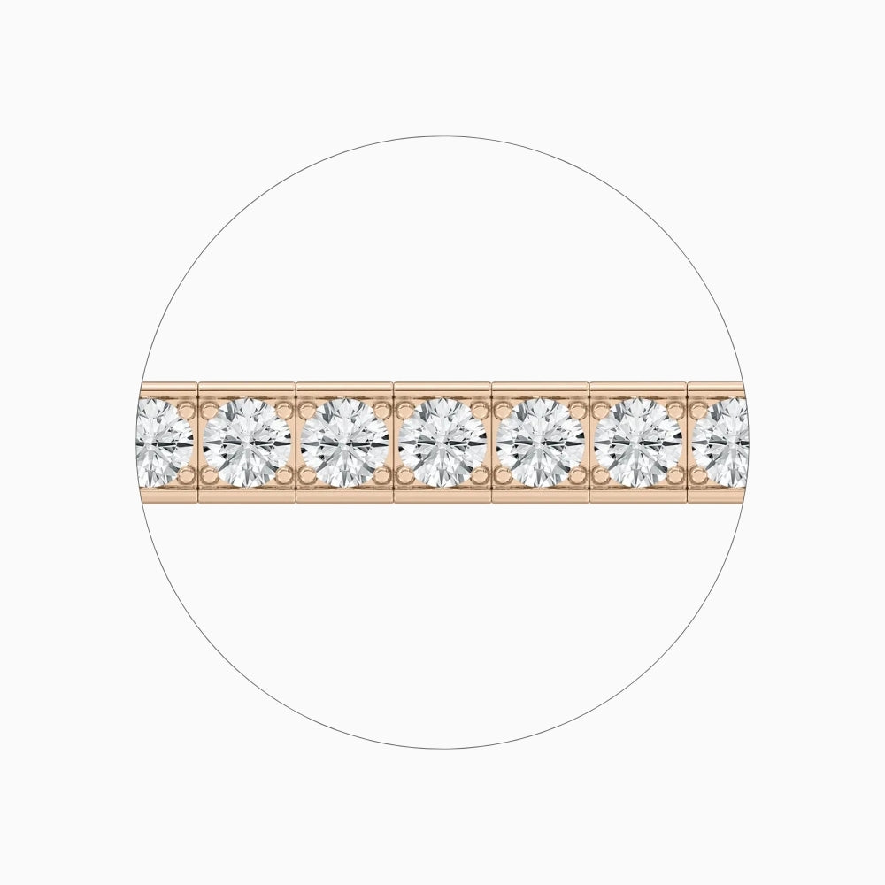 Clara Round Cut Lab Grown Diamond Gleaming Grid Bracelet