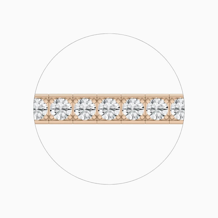 Clara Round Cut Lab Grown Diamond Gleaming Grid Bracelet