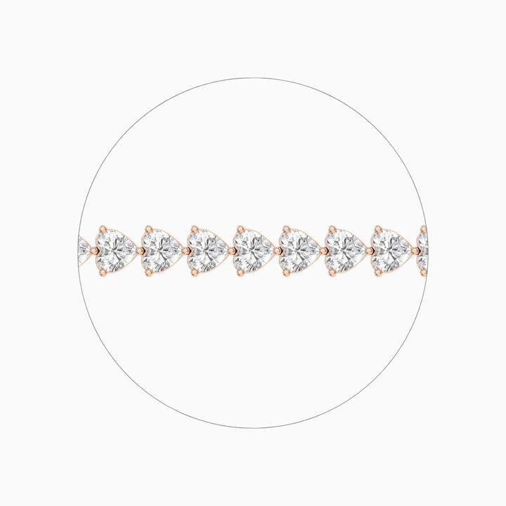 Bonnie Heart Cut Lab Grown Diamond Tennis Bracelet