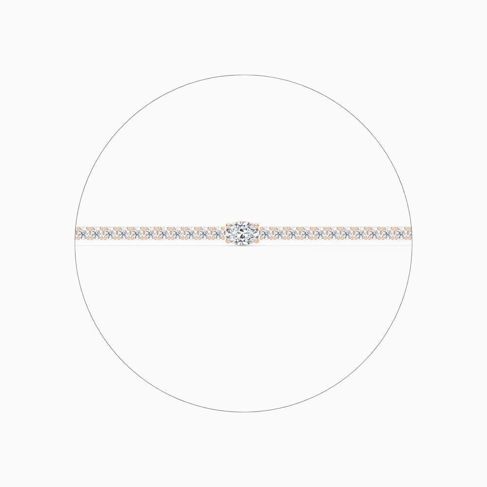 Elena Oval And Round Cut Lab Grown Diamond Tennis Bracelet