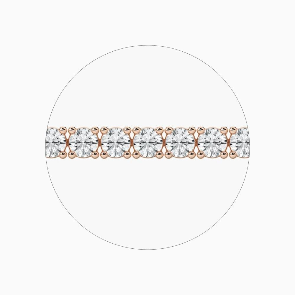Nancy Round Cut Lab Grown Diamond Tennis Bracelet