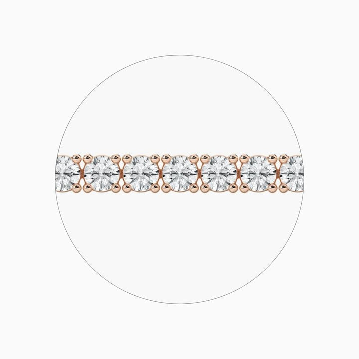 Nancy Round Cut Lab Grown Diamond Tennis Bracelet