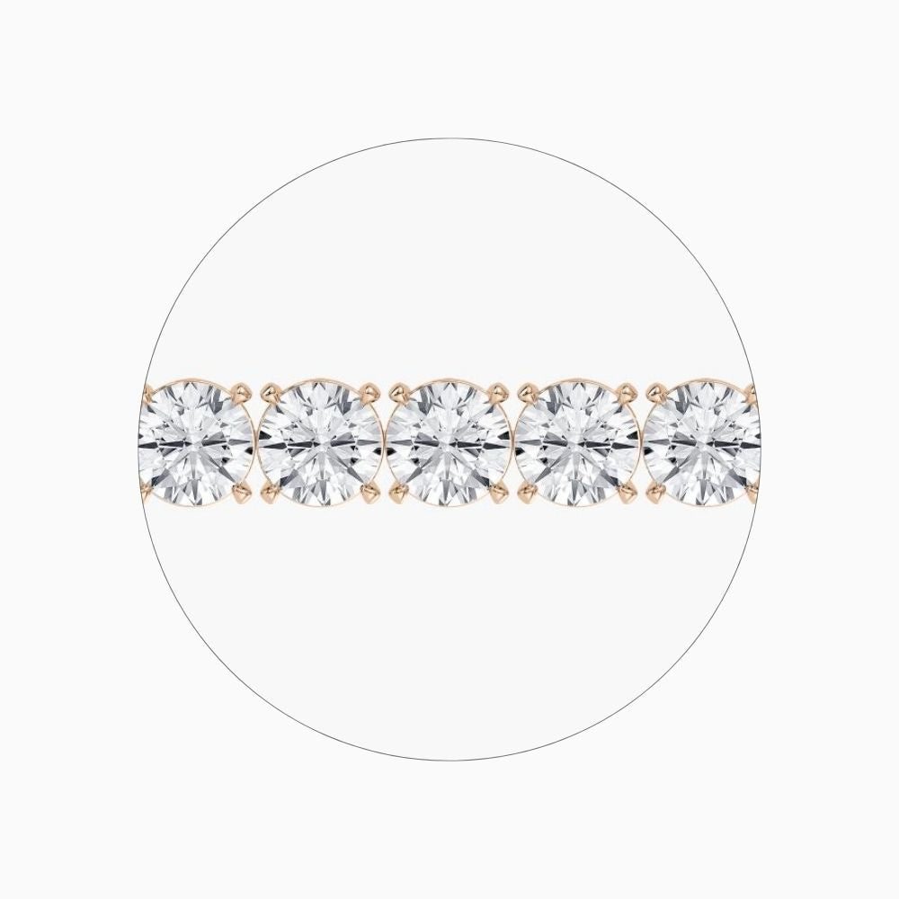 Cielo 40 Carat Round Cut Lab Grown Diamonds Tennis Bracelet