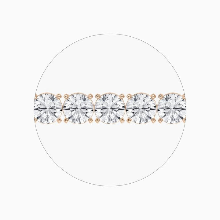 Cielo 40 Carat Round Cut Lab Grown Diamonds Tennis Bracelet