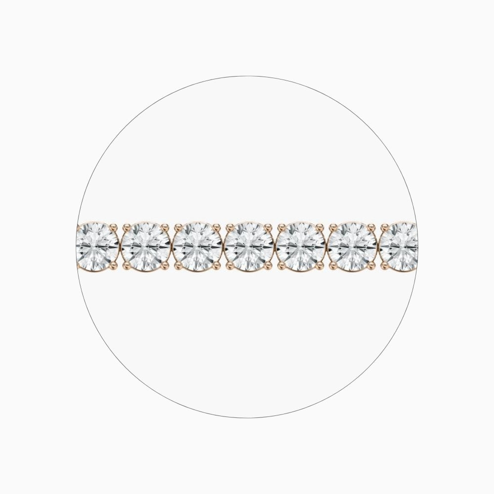 Lacey Round Cut Lab Grown Diamond Tennis Bracelet
