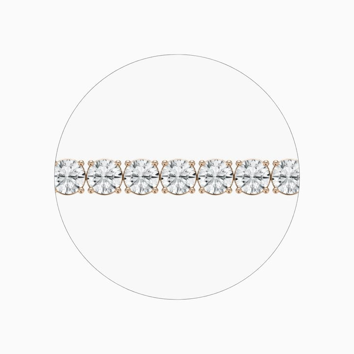 Lacey Round Cut Lab Grown Diamond Tennis Bracelet