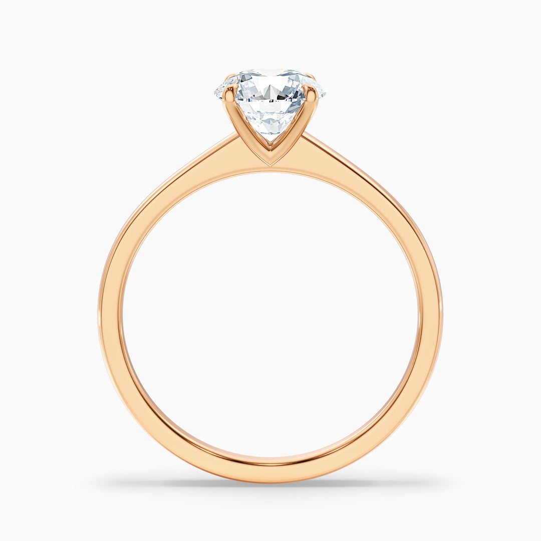 Ada 1 Carat Round Solitaire Lab Grown Engagement Ring in 925 Sterling Silver