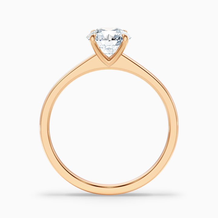 Ada 1 Carat Round Solitaire Lab Grown Engagement Ring in 925 Sterling Silver