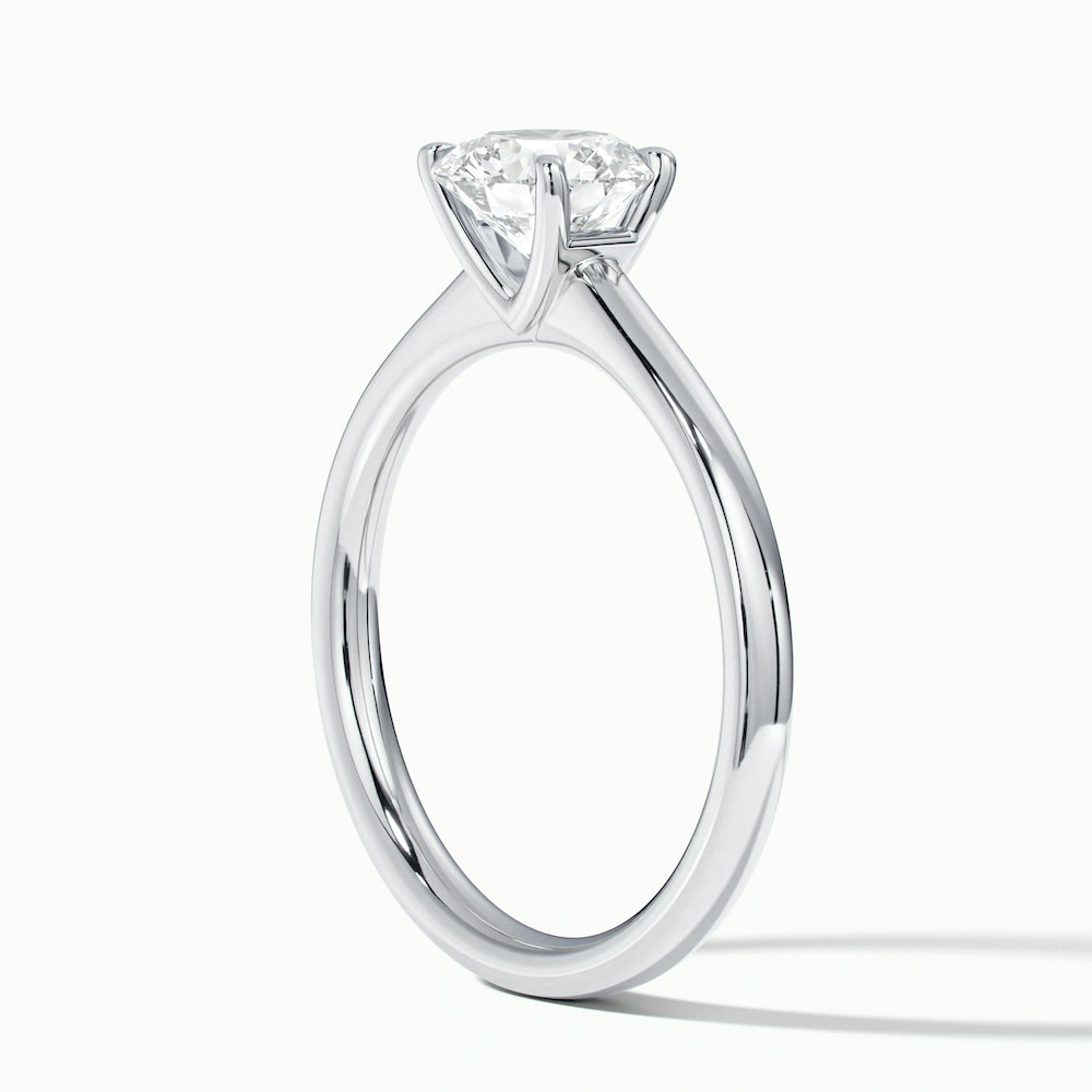 Ada 1.5 Carat Round Solitaire Lab Grown Engagement Ring in 18k White Gold