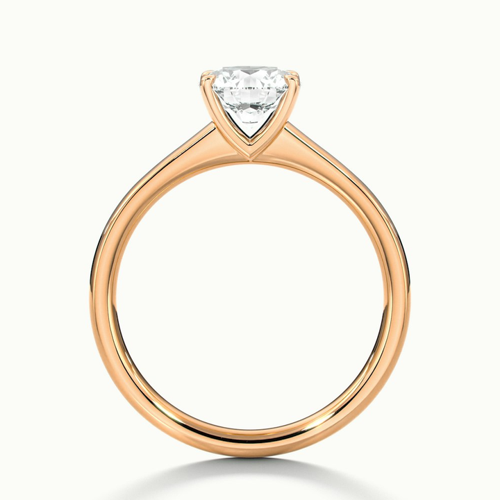 Ada 4.5 Carat Round Solitaire Lab Grown Engagement Ring in 14k Rose Gold