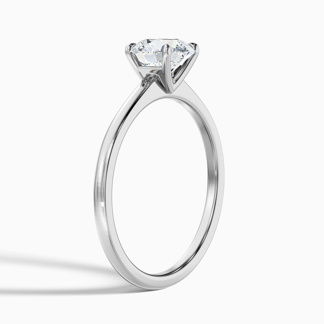 Ada 1 Carat Round Solitaire Lab Grown Engagement Ring in 925 Sterling Silver